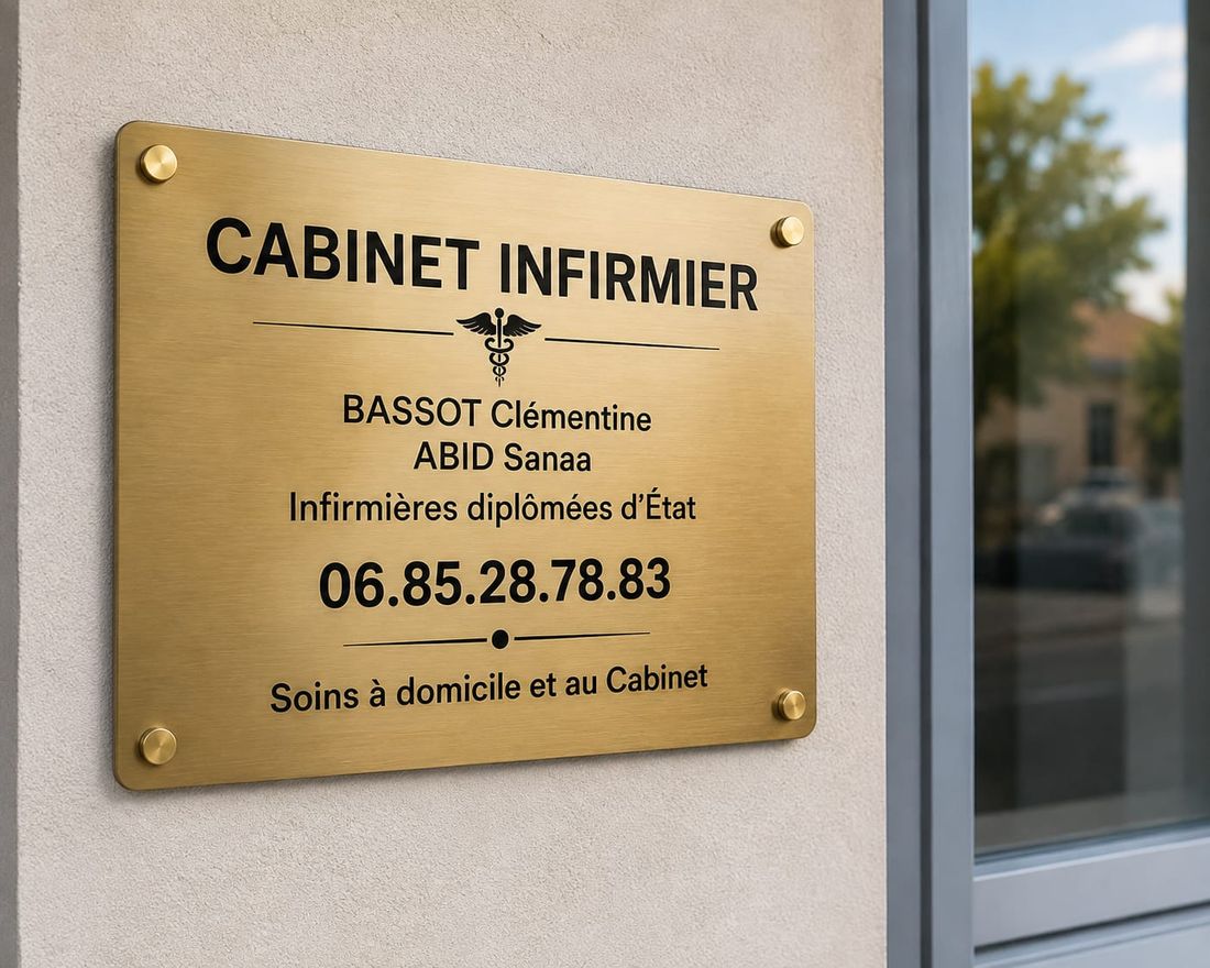 Plaque du cabinet — Cabinet infirmier de Gauciel